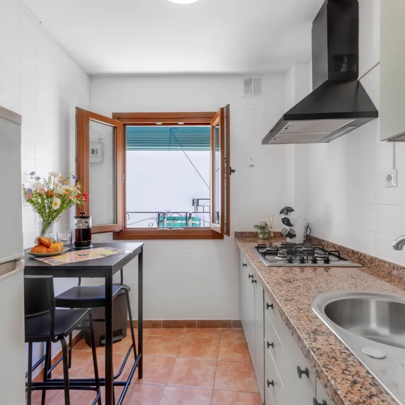 The kitchen of Apartamento Olivo